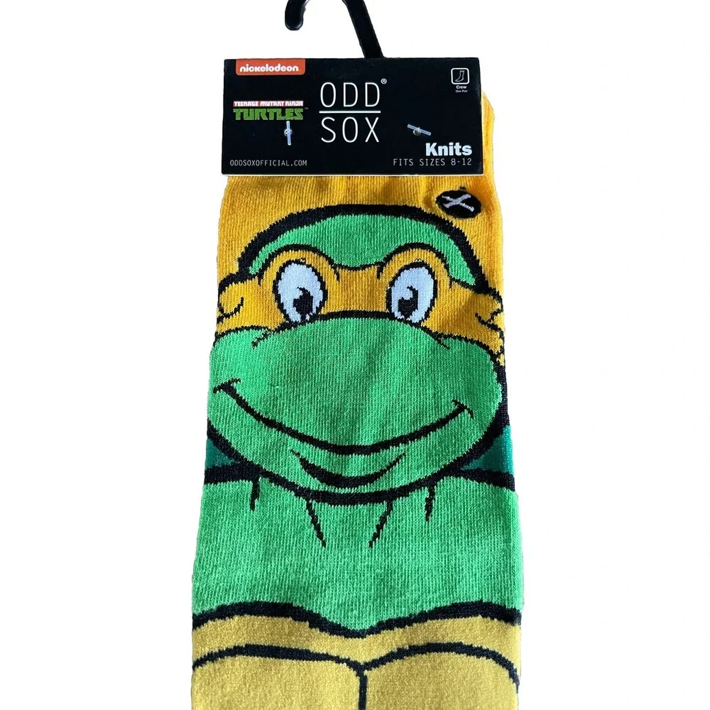 Nickelodeon TMNT Teenage Mutant Ninja Turtles Michelangelo Cartoon Women's Socks